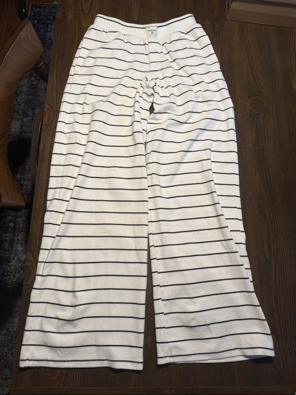 Target x parke collab stripped pants white and navy